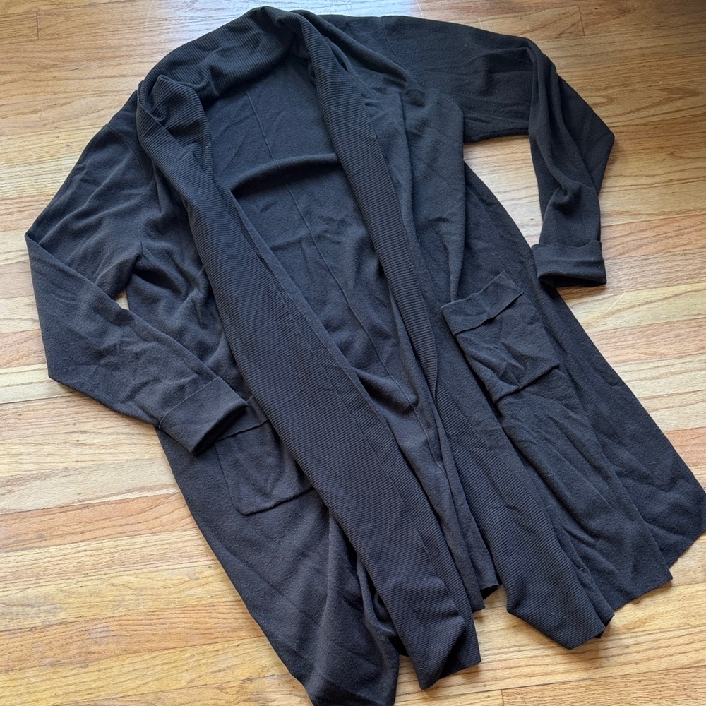 ⚡️SALE⚡️Lafayette 148 New York Brown Ribbed Cardigan